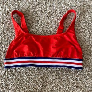 red bikini top